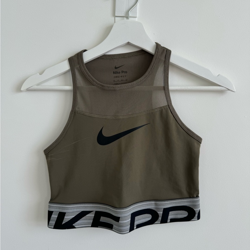 Nike Pro Olive Green Sports Bra